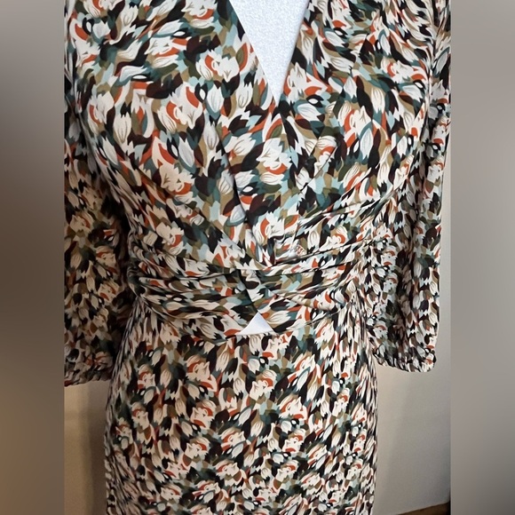 🌸 Blue Vanilla Knot Front Keyhole Midi boho dress| V-Neck | US 10 / M | - Picture 6 of 7